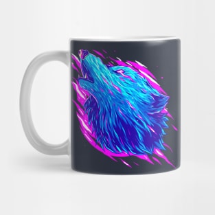 wolf abstract colorful Mug